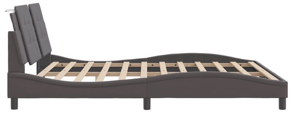 Okvir kreveta s LED-om bez madraca Zadar sivi 180 x 200 cm - Siva / 180 x 200 cm