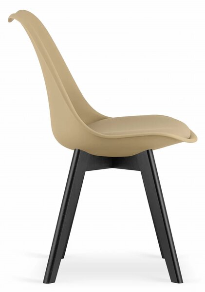 Stolica Mark - beige on black - 1 komad