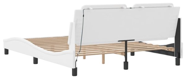 Okvir kreveta s LED-om bez madraca Zadar bijeli 180x200 cm - Bijela / 180 x 200 cm