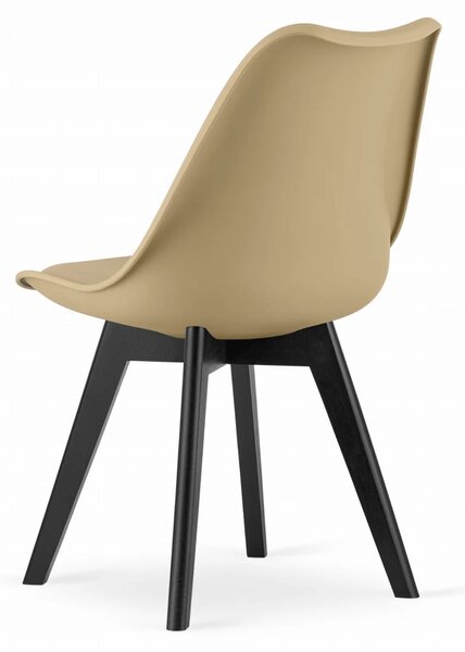 Stolica Mark - beige on black - 1 komad