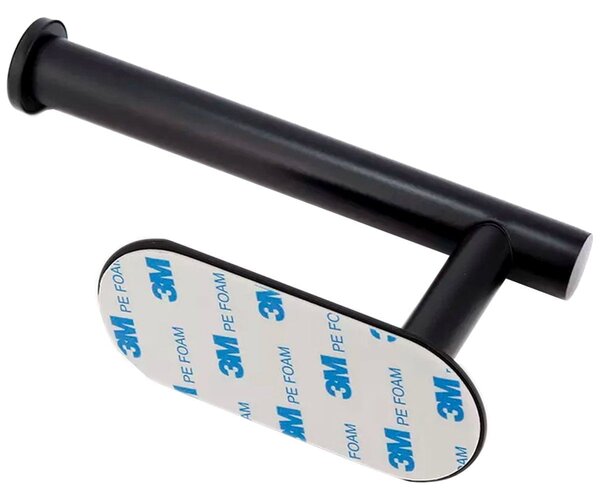 Inox samo -adhezivno 3m zadržavanje za toaletni papir 17cm crno