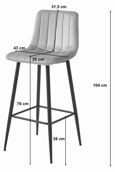 Barska stolica - Pozza green - 1 komad
