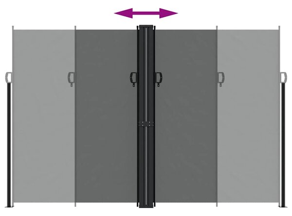 Bočna tenda na uvlačenje antracit 220 x 600 cm - Antracitno siva / 220 x 600 cm