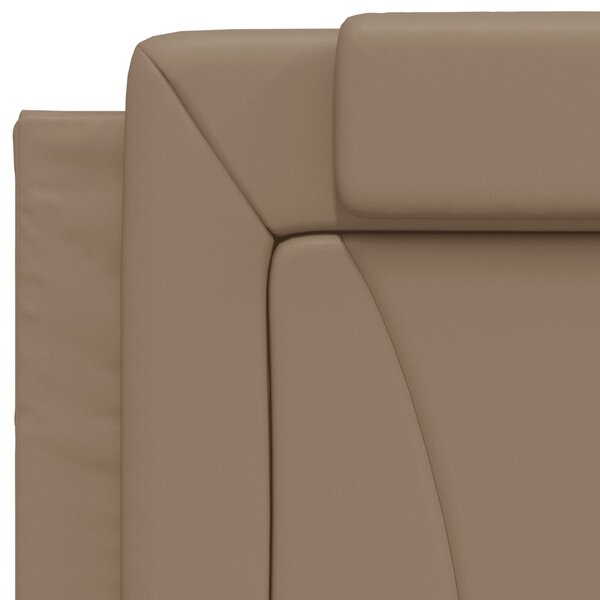 Krevet Viana s madracem cappuccino boje 80 x 200 cm od umjetne kože - Smeđa / 80 x 200 cm