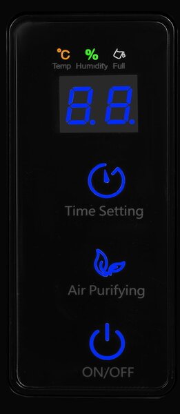 2v1 odvlaživač i pročišćivač zraka - Apsorber vlage 1,5L LCD UV Black