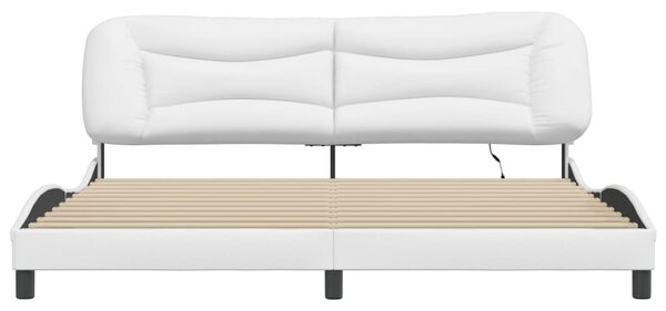 Okvir kreveta s LED-om bez madraca Hvar bijeli 200 x 200 cm - Bijela / 200 x 200 cm