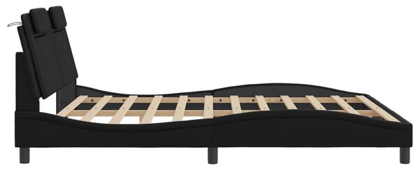 Okvir kreveta Viana s LED-om bez madraca crni 180 x 200 cm - Crna / 180 x 200 cm