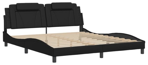 Okvir kreveta Viana s LED-om bez madraca crni 180 x 200 cm - Crna / 180 x 200 cm
