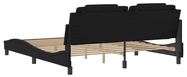 Okvir kreveta Viana s LED-om bez madraca crni 180 x 200 cm - Crna / 180 x 200 cm