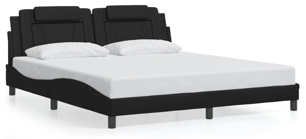 Okvir kreveta Viana s LED-om bez madraca crni 180 x 200 cm - Crna / 180 x 200 cm