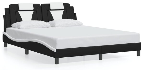 Okvir kreveta Viana s LED-om bez madracacrno-bijeli 160 x 200 cm - Crna / 160 x 200 cm