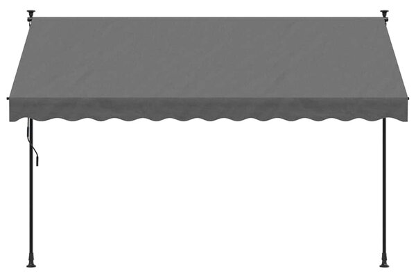 Tenda na uvlačenje antracit 300 x 150 cm od tkanine i čelika - Antracitno siva / 300 x 150 cm