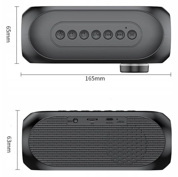 3V1 AK. 1200mAh Bluetooth glasan i LED RGB budilica