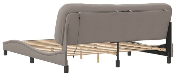 Okvir kreveta s LED-om bez madraca Hvar Taupe 180x200 cm tkanina - Tupe / 180 x 200 cm