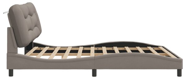 Okvir kreveta s LED-om bez madraca Hvar Taupe 180x200 cm tkanina - Tupe / 180 x 200 cm