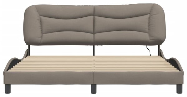 Okvir kreveta s LED-om bez madraca Hvar Taupe 180x200 cm tkanina - Tupe / 180 x 200 cm