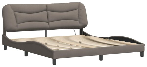 Okvir kreveta s LED-om bez madraca Hvar Taupe 180x200 cm tkanina - Tupe / 180 x 200 cm