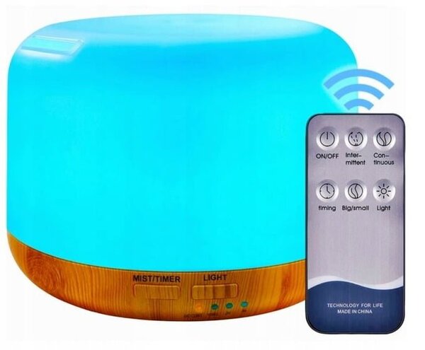LED RGB Aroma Difuzor Air Diference s daljinskim upravljačem 300 ml smeđe boje
