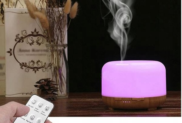 LED RGB Aroma Difuzor Air Diference s daljinskim upravljačem 300 ml smeđe boje