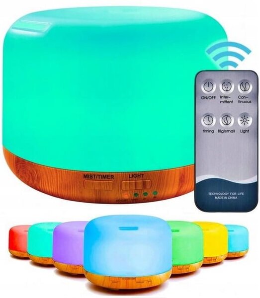 LED RGB Aroma Difuzor Air Diference s daljinskim upravljačem 300 ml smeđe boje