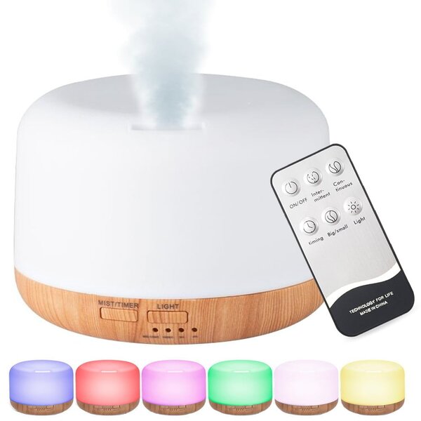 LED RGB Aroma Difuzor Air Diference s daljinskim upravljačem 300 ml smeđe boje
