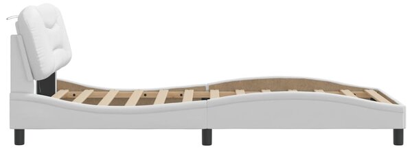 Okvir kreveta s LED-om bez madraca Hvar bijeli 100 x 200 cm - Bijela / 100 x 200 cm