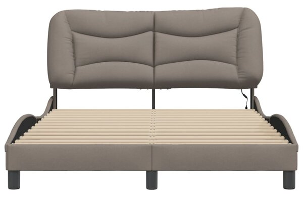 Okvir kreveta s LED-om bez madraca Hvar Taupe 140x190 cm tkanina - Tupe / 140 x 190 cm
