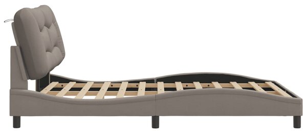 Okvir kreveta s LED-om bez madraca Hvar Taupe 140x190 cm tkanina - Tupe / 140 x 190 cm