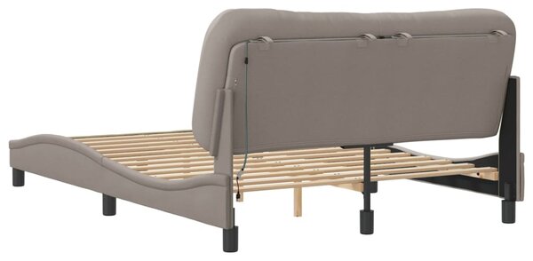 Okvir kreveta s LED-om bez madraca Hvar Taupe 140x190 cm tkanina - Tupe / 140 x 190 cm