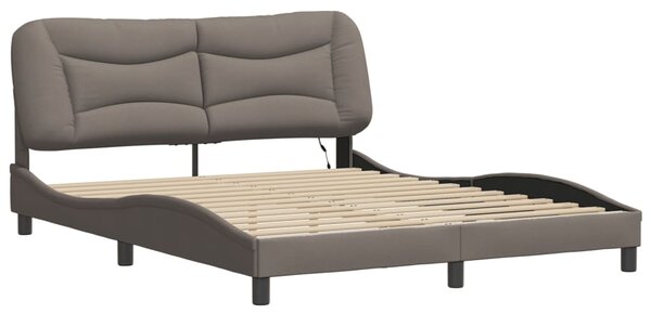 Okvir kreveta s LED-om bez madraca Hvar Taupe 160x200 cm tkanina - Tupe / 160 x 200 cm