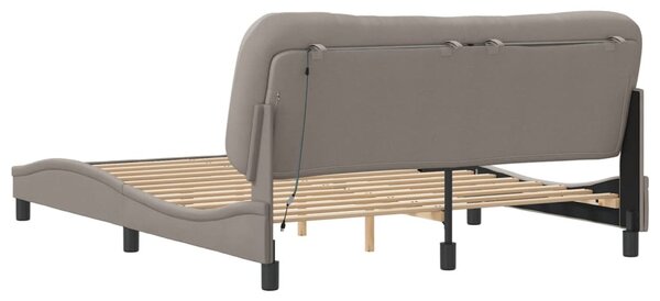 Okvir kreveta s LED-om bez madraca Hvar Taupe 160x200 cm tkanina - Tupe / 160 x 200 cm