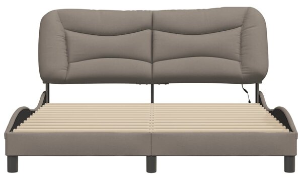 Okvir kreveta s LED-om bez madraca Hvar Taupe 160x200 cm tkanina - Tupe / 160 x 200 cm