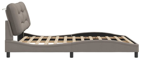 Okvir kreveta s LED-om bez madraca Hvar Taupe 160x200 cm tkanina - Tupe / 160 x 200 cm