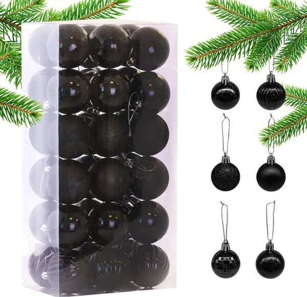 Kuglice za bor - Dark elegance set od 36x