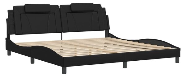 Okvir kreveta Viana s LED-om bez madraca crni 200 x 200 cm - Crna / 200 x 200 cm