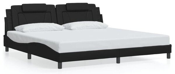 Okvir kreveta Viana s LED-om bez madraca crni 200 x 200 cm - Crna / 200 x 200 cm