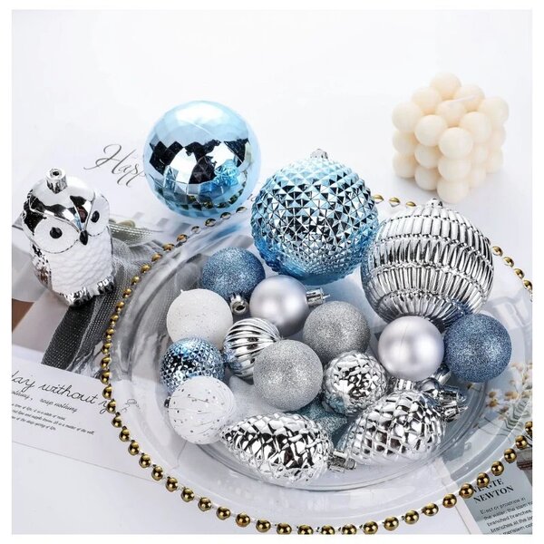 Kuglice za bor - Pikaboo blue set od 60x