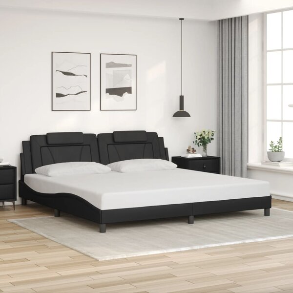 Okvir kreveta Viana s LED-om bez madraca crni 200 x 200 cm - Crna / 200 x 200 cm