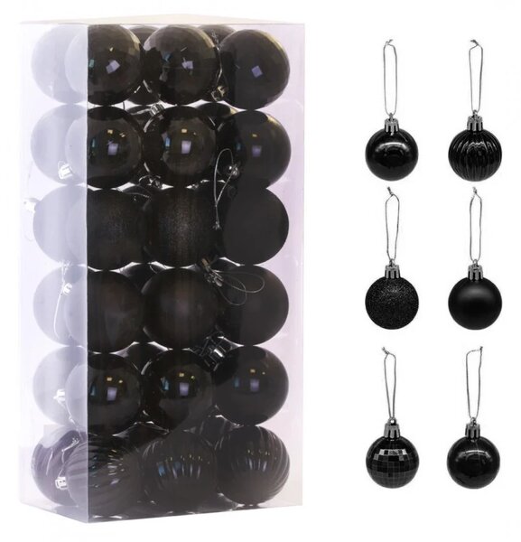 Kuglice za bor - Dark elegance set od 36x