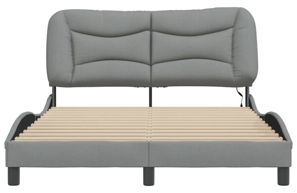 Okvir kreveta s LED-om bez madraca Hvar 120 x 200 cm od tkanine - Siva / 120 x 200 cm