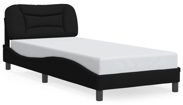 Okvir kreveta s LED-om bez madraca Hvar crni 90x200cm od tkanine - Crna / 90 x 200 cm
