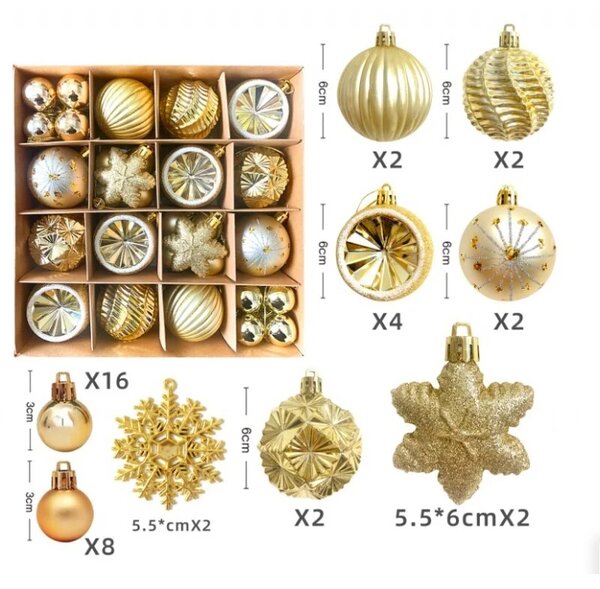 Kuglice za bor - Golden set od 40x