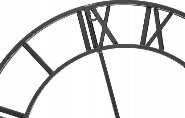 Metalni retro zidni sat - crni 47 cm