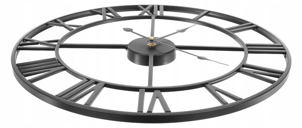 Metalni retro zidni sat - crni 47 cm