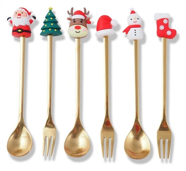 Set žlica s božićnim figuricama 6 komada LYZ6