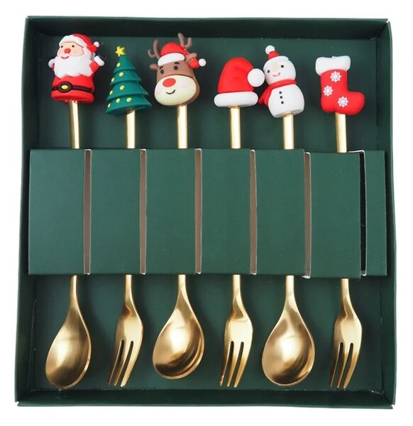Set žlica s božićnim figuricama 6 komada LYZ6