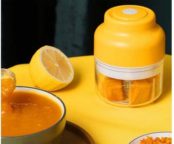 Aku. prijenosna sjeckalica za povrće i bilje 250ml usb