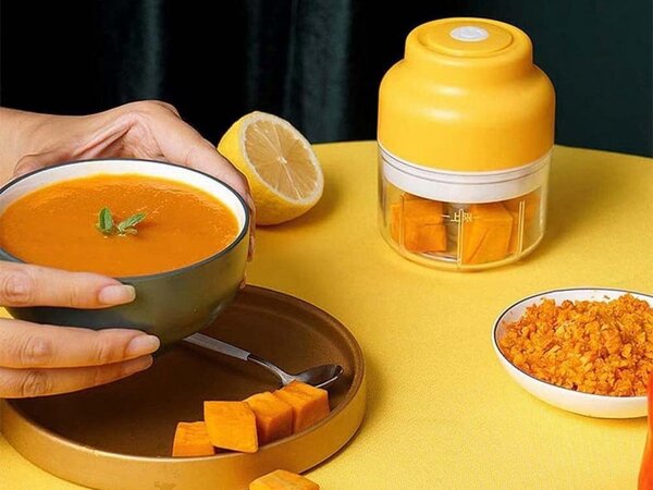 Aku. prijenosna sjeckalica za povrće i bilje 250ml usb