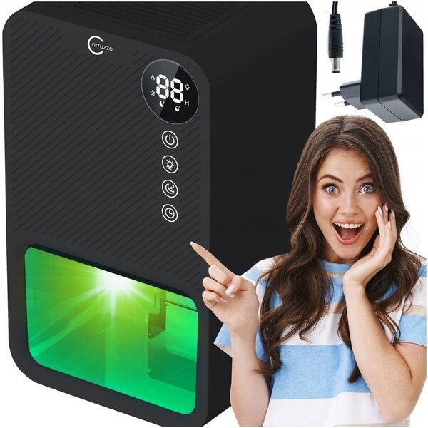 85W Dehumidifier i pročišćivač zraka Amortiber Apsourber 3,8L Crni LED RGB