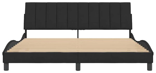 Okvir kreveta bez madraca Hanko crni 180x200 cm baršunasti - Crna / 180 x 200 cm